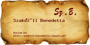 Szakáll Benedetta névjegykártya